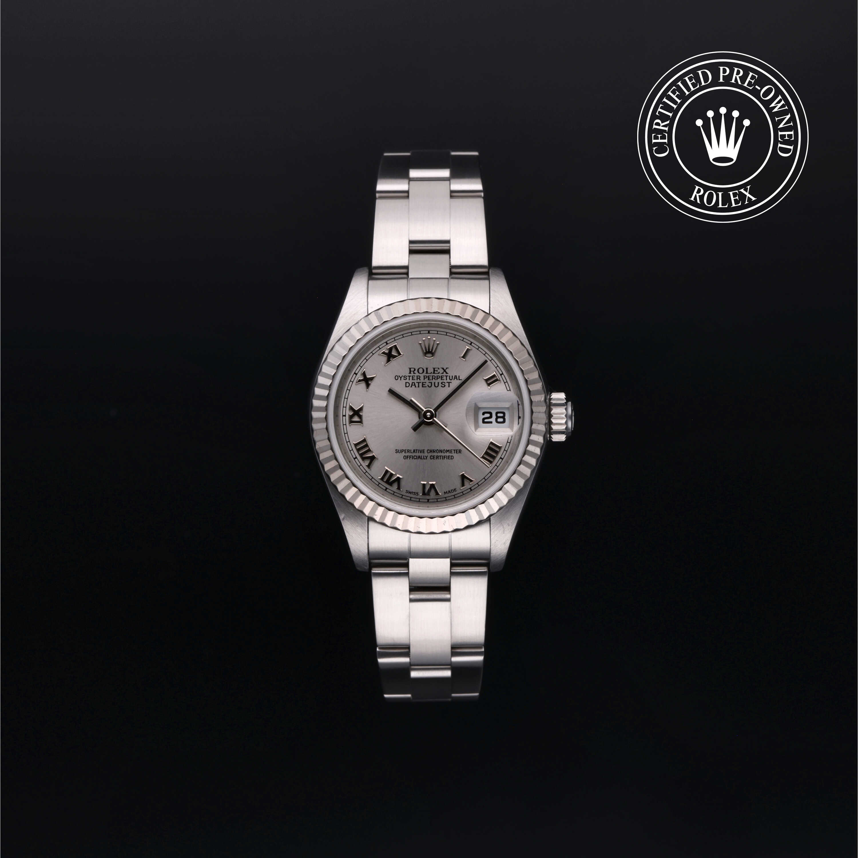 Rolex Certified Pre Owned Oyster Perpetual Lady Datejust 26 26mm in Rolesor 18 Carat White M79174 0094 Liljenquist Beckstead